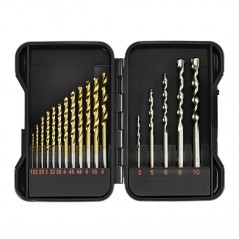 Goobay borrset med 17 delar för metall, betong och sten