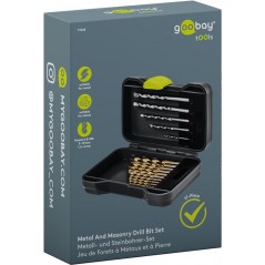 Borrmaskin & skruvdragare - Goobay borrset med 17 delar för metall, betong och sten