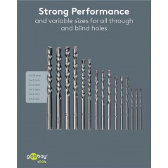 Borrmaskin & skruvdragare - Goobay borrset med 15 delar för sten och murverk