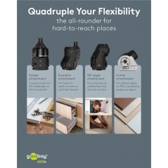 Borrmaskin & skruvdragare - Goobay batteridriven skruvdragare 4-i-1 med 28 bits