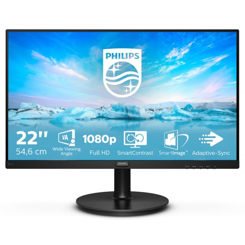 15 - 24" Datorskärm - Philips 22-tums Full HD LED-skärm med VA-panel