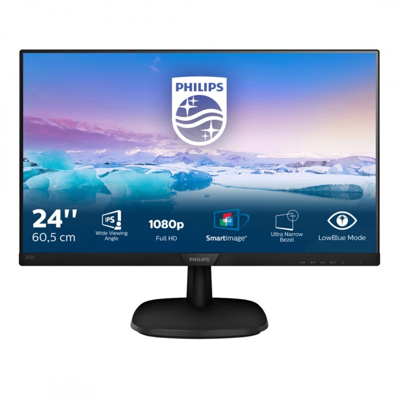 15 - 24" Datorskärm - Philips 24-tums Full HD IPS-skärm med DisplayPort/HDMI/VGA
