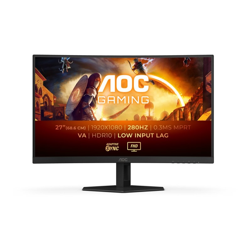 25 - 38" Datorskärm - AOC C27G4ZXE 27" välvd gamingskärm med 280 Hz och VA-Panel