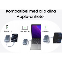 Portabla batterier - Anker powerbank 10 000 mAh 30W med inbyggd USB-C-kabel och 1x USB-C 1x USB-A