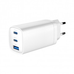 Gembird 65 Watt GaN AC-adapter väggladdare med 2x USB-C och 1x USB