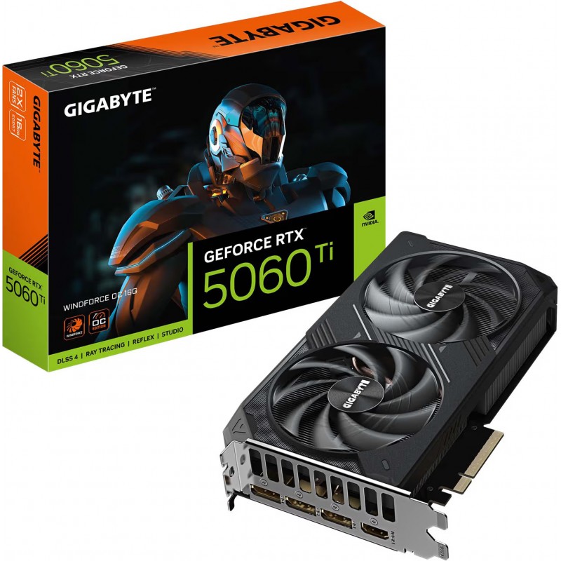 Grafikkort - Gigabyte NVIDIA GeForce RTX 5060 Ti Windforce OC 16GB grafikkort