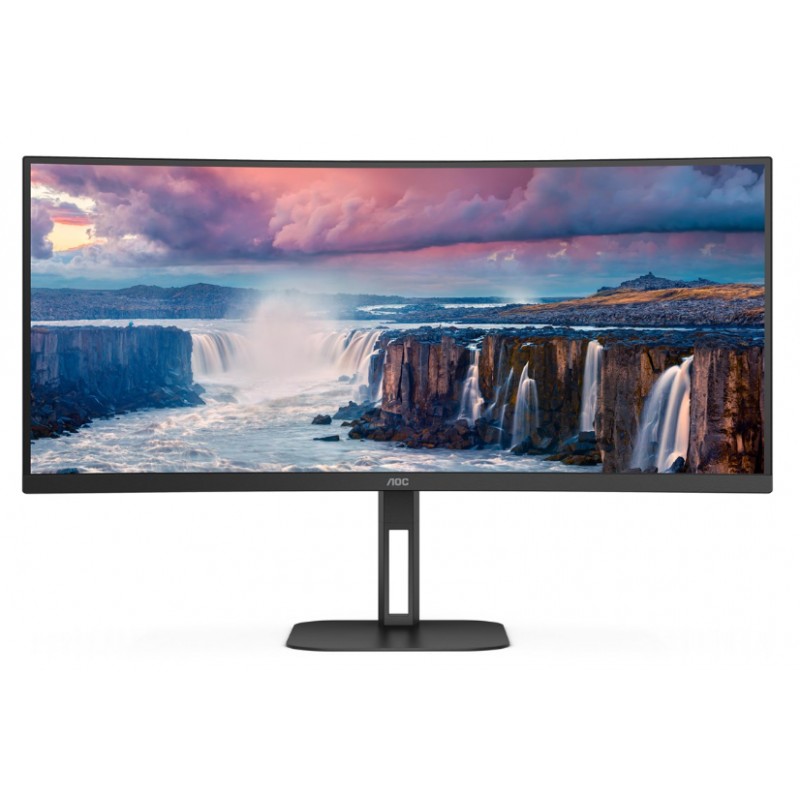 25 - 38" Datorskärm - AOC CU34V5C 34" (3440 x 1440) Välvd ultrabred skärm med USB-C PD 65W och högtalare