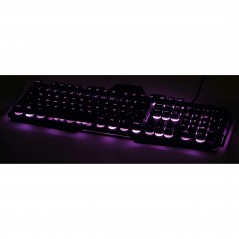 Bakgrundsbelyst tangentbord gaming - Urage gamingtangentbord i metall med RGB-bakgrundsbelysning