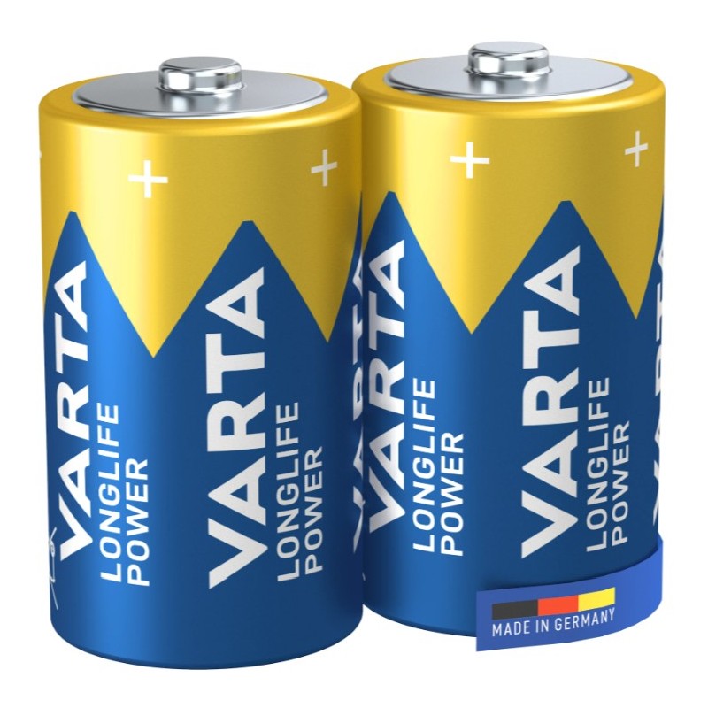 Batteri - Varta Longlife Power D-batterier R20 2-pack