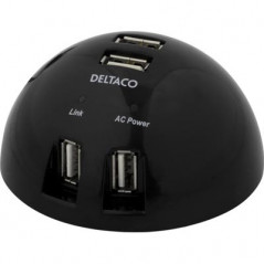 USB-kablar & USB-hubb - Deltaco USB-hubb 7 portar