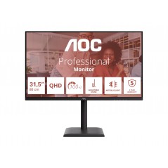 AOC 32" Q32E4U QHD (2560 x 1440) 100 Hz LED-skärm med IPS-panel