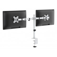 Datorskärm tillbehör - Bordsstativ VESA för två datorskärmar för 13-32" skärmar upp till 16 kg