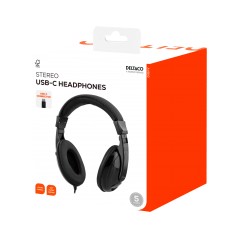 Over-ear - Deltaco over-ear hörlurar med USB-C