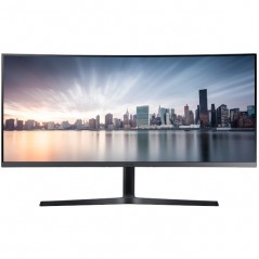 Samsung 34" välvd skärm 3440x1440 med USB-C 65W PD (beg)