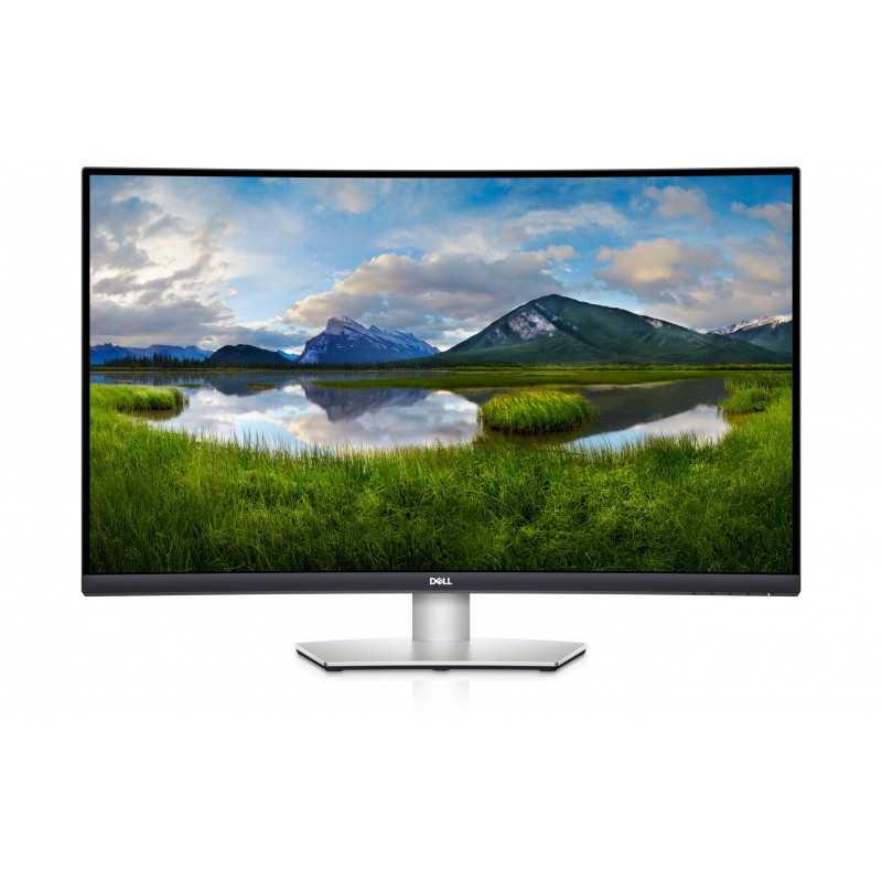Skärmar begagnade - Dell S3221QS 32" välvd 4K-skärm 3840x2160 med VA-panel och 2x USB 3.0 (beg med repor)