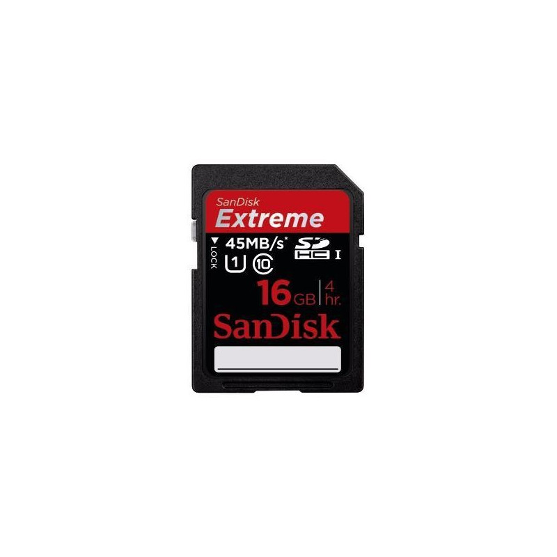Sandisk Extreme minneskort SDHC 16GB (Class 10) Minneskort - Sandisk Extreme minneskort SDHC 16GB (Class 10)