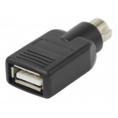 Deltaco adapter USB till PS/2 för mus och tangentbord
