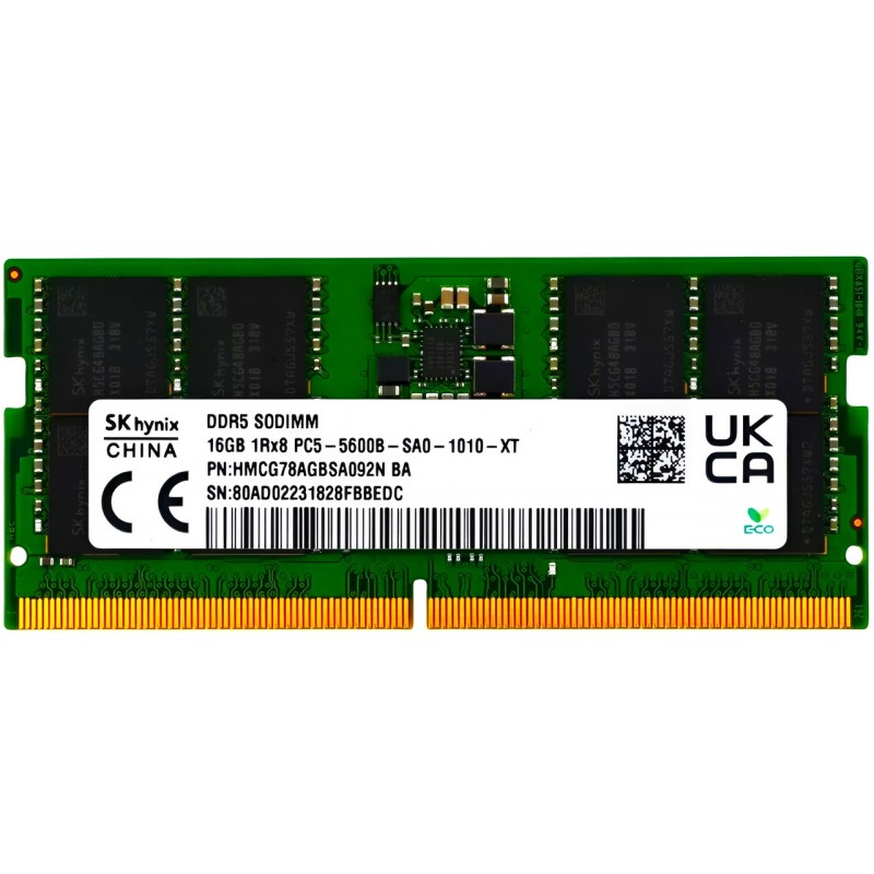 RAM-minnen - SK Hynix 16GB DDR5 5600 MHz SO-DIMM RAM-minne till laptop (beg)