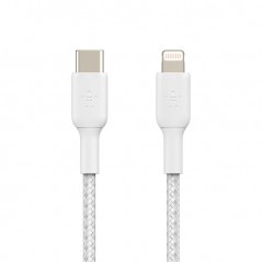 Belkin flätad MFi USB-C till Lightning-kabel 1 meter med BoostCharge