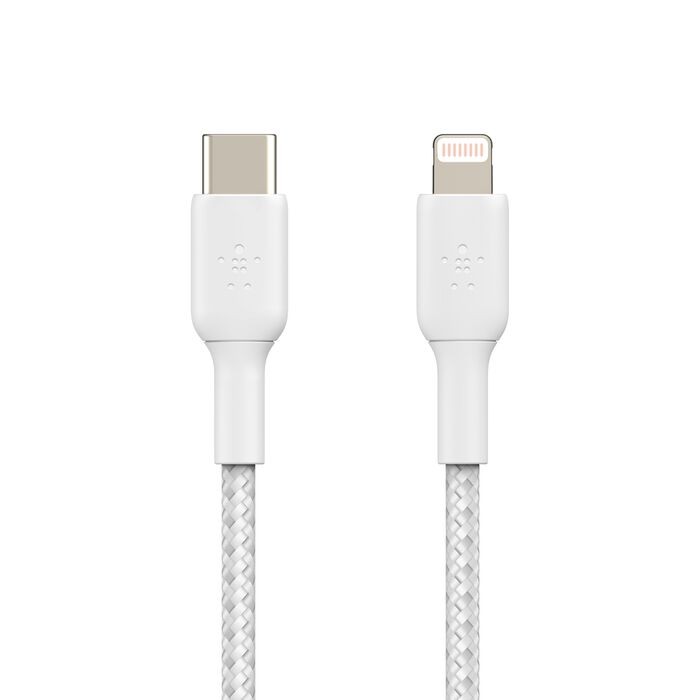 Belkin flätad MFi USB-C till Lightning-kabel 1 meter med BoostCharge