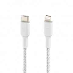 Datortillbehör - Belkin flätad MFi USB-C till Lightning-kabel 1 meter med BoostCharge