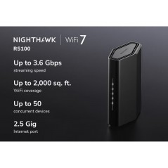 Netgear Nighthawk RS100 trådlös router med WiFi 7 och 2.5 Gbit/s WAN-port