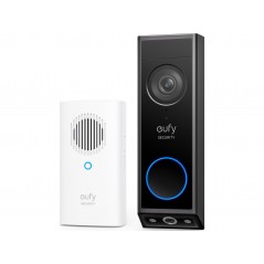Eufy E340 videodörrklocka med dubbla kameror och HomeBase Mini