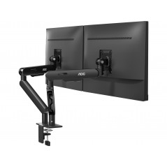 VESA-fäste till skärm - AOC dubbel monitorarm med skrivbordsfäste för två skärmar 17-34" (max 9 kg/st)