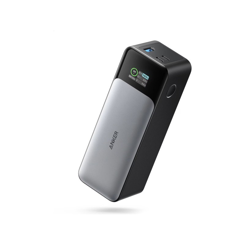 Portabla batterier - Anker GaN powerbank 24 000 mAh 140 W med 2x USB-C och 1x USB-A