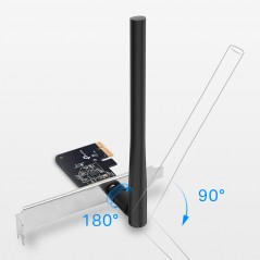TP-Link ARCHER T2E V1 trådlöst PCIe nätverkskort med Wi-Fi 5 (600 Mbit/s)