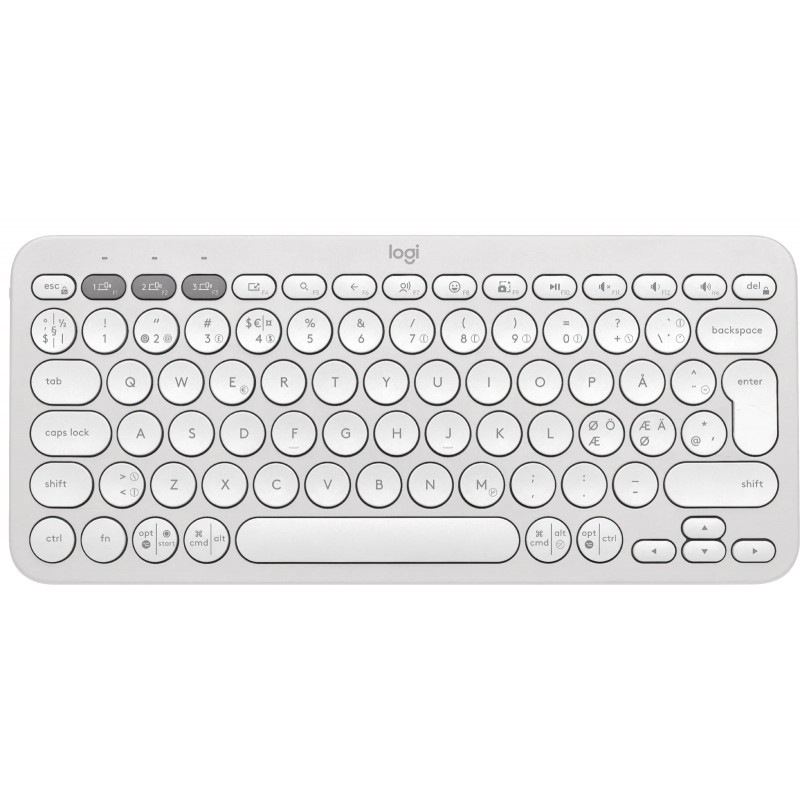 Trådlösa tangentbord - Logitech Pebble Keys 2 K380s superkompakt trådlöst Bluetooth-tangentbord (Mac, iOS, Android, ChromeOS, Win)