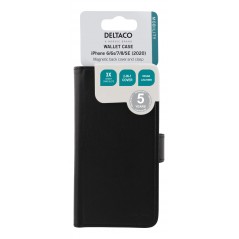 Fodral och skal - Deltaco magnetiskt 2-i-1 plånboksfodral till iPhone 6/6S/7/8/SE2/SE3