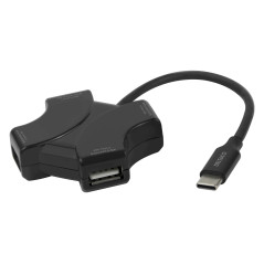 Deltaco USB-C-hubb med 4 USB 2.0-portar