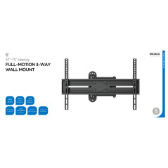 Väggfäste TV - Väggfäste VESA fullmotion för TV 37"-70" upp till 35 kg