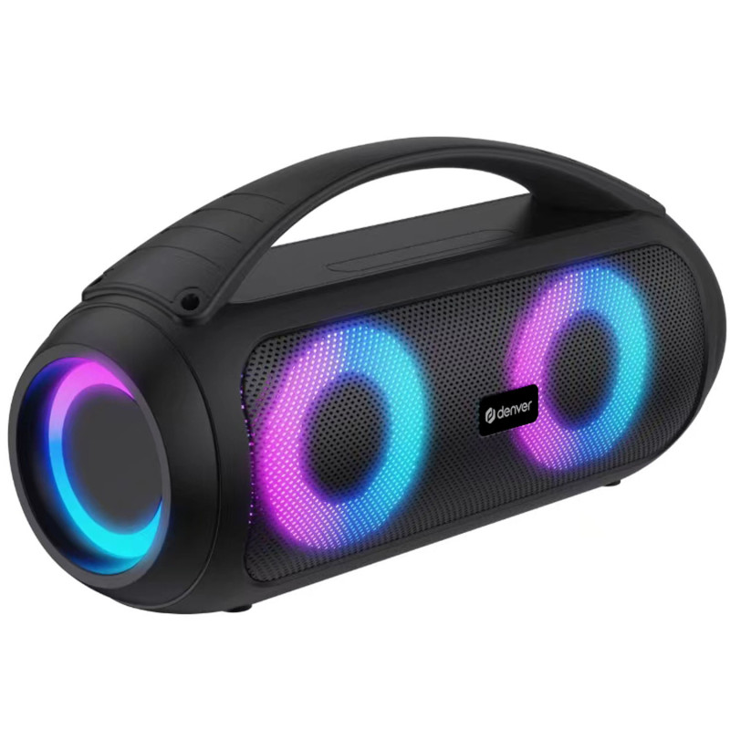 Trådlös bluetooth-högtalare - Denver portabel trådlös bluetooth-högtalare med ljuseffekter