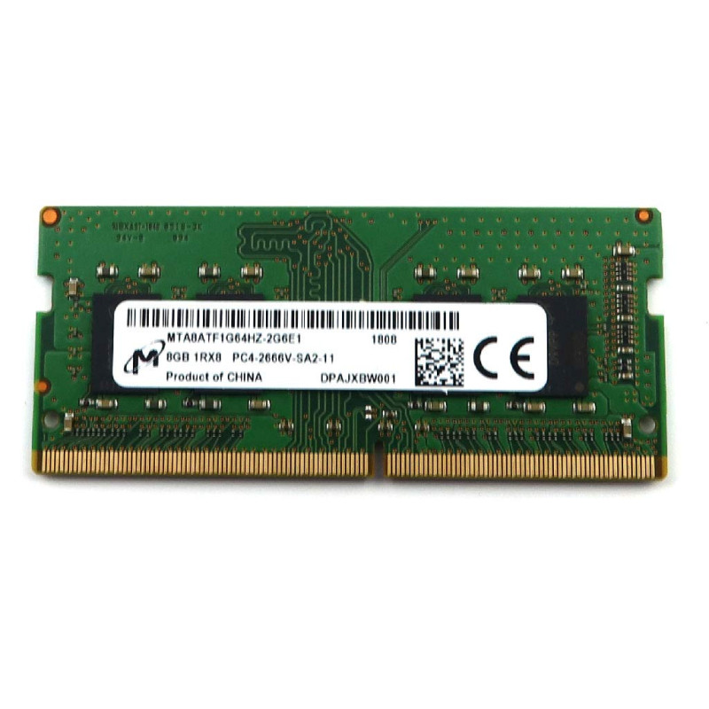 Begagnade RAM-minnen - Micron 8GB DDR4 PC4 2666 MHz SO-DIMM RAM-minne till laptop (beg)