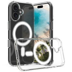 Transparent mobilskal till iPhone 16 med stöd för MagSafe