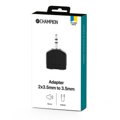 Ljudkabel & ljudadapter - Y-adapter för ljud 3.5 mm hane till 2 x 3,5mm honor