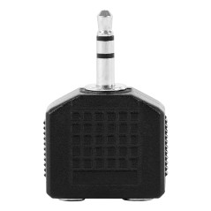 Y-adapter för ljud 3.5 mm hane till 2 x 3,5mm honor