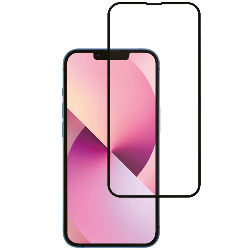Skärmskydd iPhone - Champion skärmskydd av härdat glas med svart ram till iPhone 13 Mini