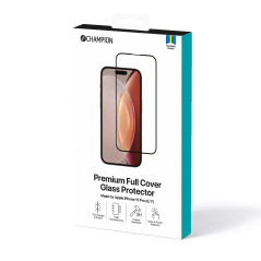 Champion skärmskydd av härdat glas med svart ram till iPhone 15 Pro