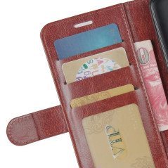 SiGN plånboksfodral i konstläder till iPhone 12 och iPhone 12 Pro (brunt)