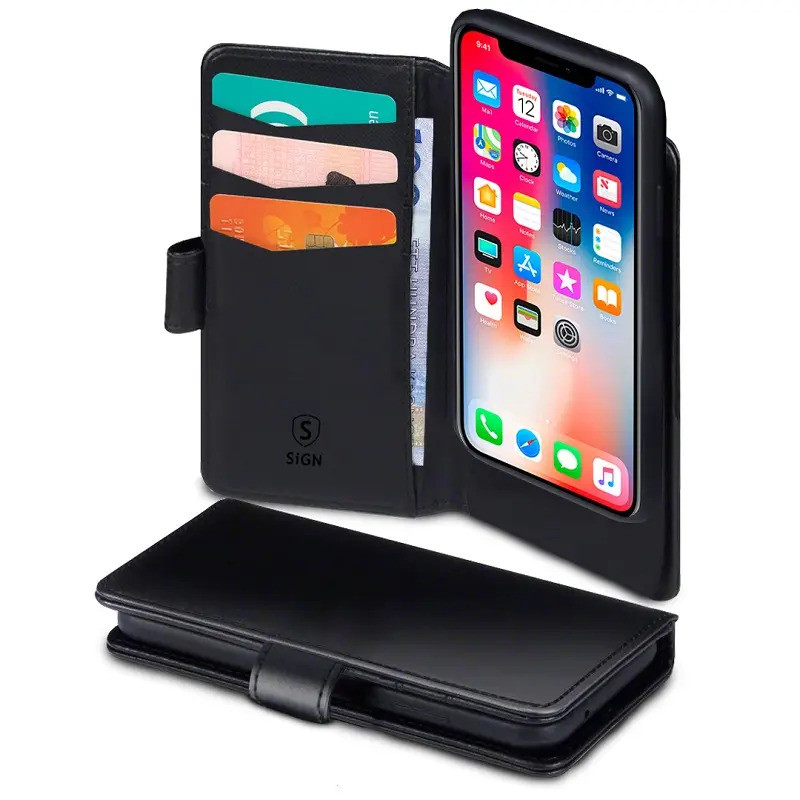 Fodral och skal - SiGN magnetiskt 2-i-1 plånboksfodral till iPhone 12 och iPhone 12 Pro