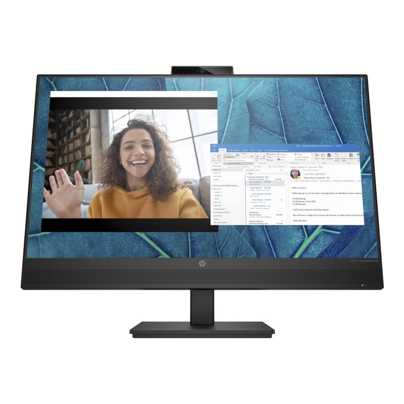 25 - 38" Datorskärm - HP M27m 27-tums Full HD LED-skärm med IPS-panel, webbkamera, USB-C 65W PD (mindre plastskada)