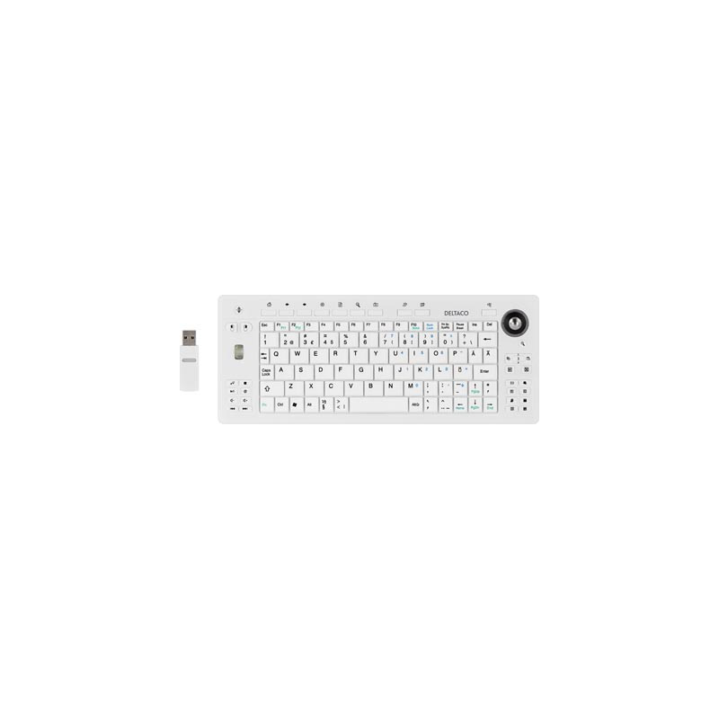 Deltaco trådlöst HTPC-tangentbord med trackball HTPC-tangentbord - Deltaco trådlöst HTPC-tangentbord med trackball
