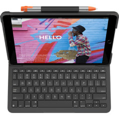 Tangentbord till surfplatta - Logitech Slim Folio fodral med tangentbord för iPad 10.2 7th/8th/9th Gen (2019/2020/2021)