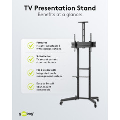 Väggfäste TV - Goobay golvställ VESA för TV och skärm 37-70" upp till 50 kg