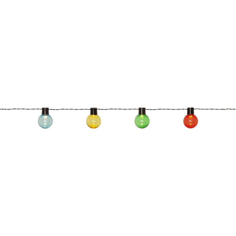 Ljusslinga - 4.5 meters ljusslinga med 16st färgade LED-lampor (röd/grön/blå/gul)