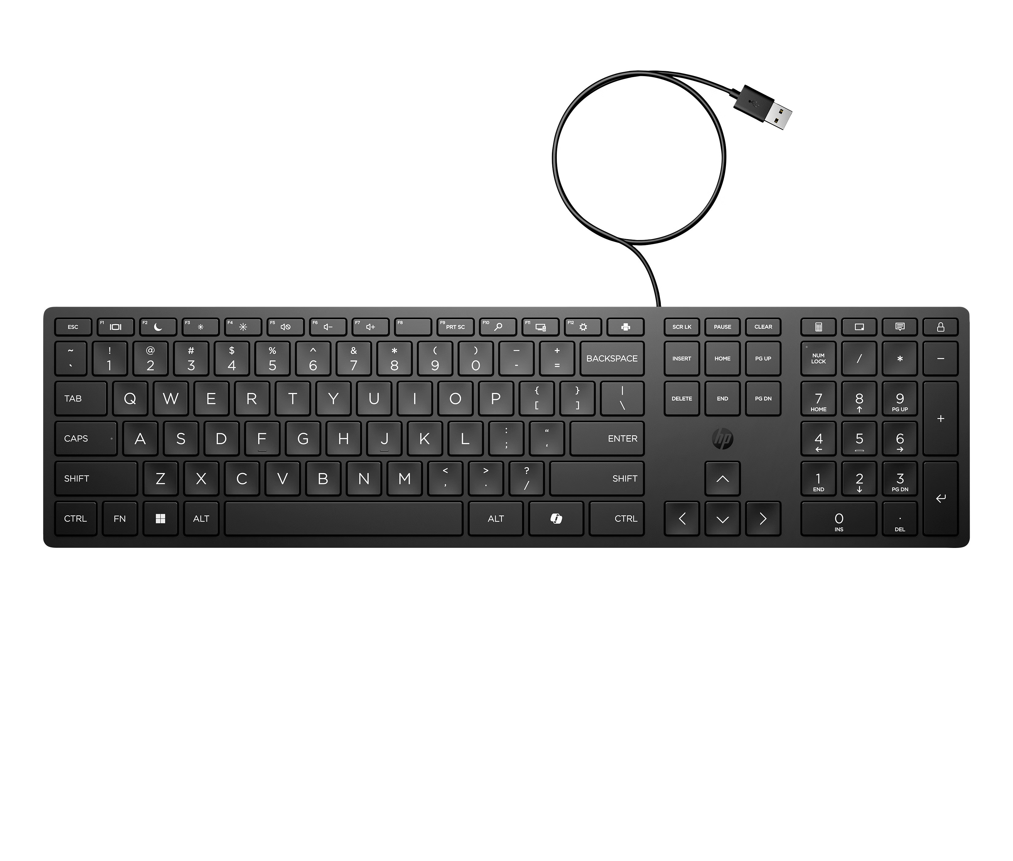 HP 320K slimmat USB-tangentbord (Nordiskt)