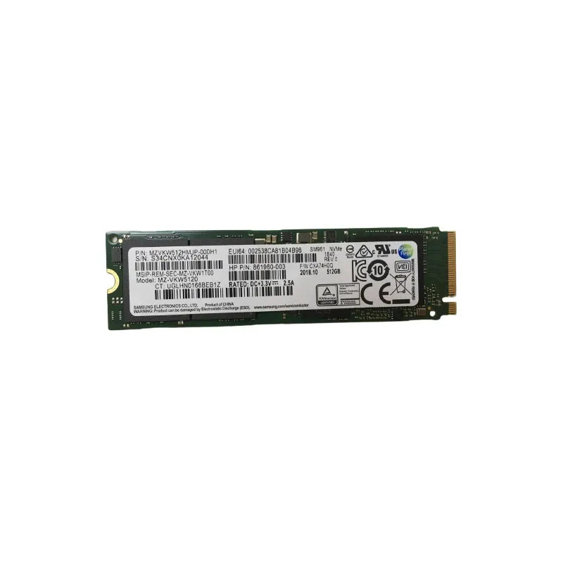 Begagnade hårddiskar - Samsung 512 GB PCIe Gen 3 x4 M.2 2280 NVMe SSD-hårddisk (beg)